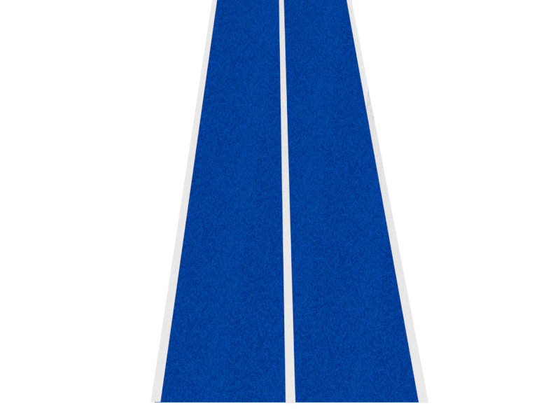 Sprint track bleu with lines