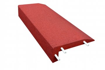 Bevelled rubber kerb cover